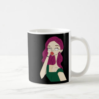 Taza De Café Pegatina de Chica dividido