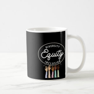 Taza De Café Pegatina De Equidad E Inclusión De La Diversidad