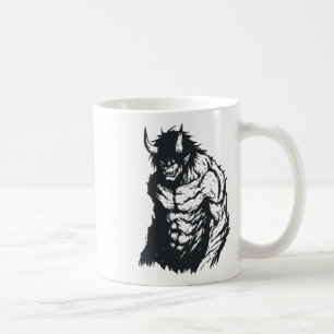 Taza De Café Pegatina de esquema japonés Ogre Oni Yokai