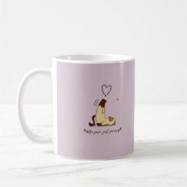 Taza De Café Pegatina de gato adorable estirándose para amantes