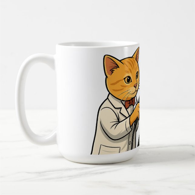 Taza De Café Pegatina de gatos y gorilas de barber (Izquierda)