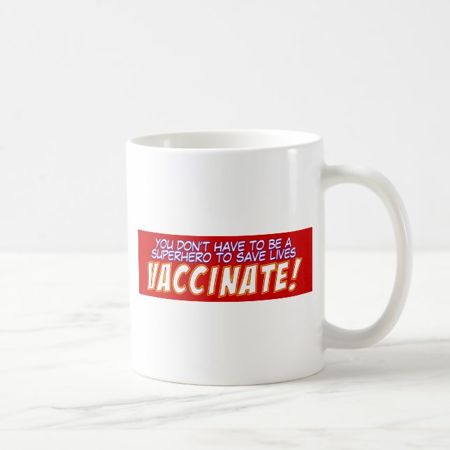 Taza De Café Pegatina de la Favorable-Vacuna - vacunas - (Derecha)
