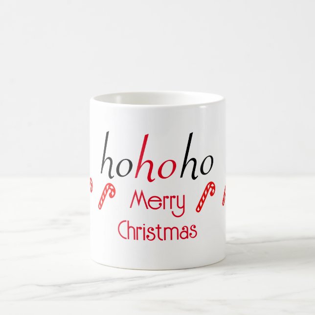 Taza De Café Pegatina de Navidad HoHo Green Merry (Centro)