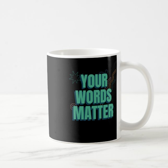 Taza De Café Pegatina de palabras1 (Derecha)