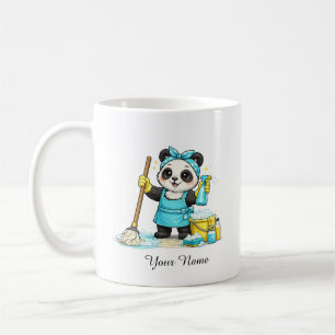 Taza De Café Pegatina de Panda de Limpieza Kawaii Adorable
