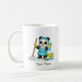 Taza De Café Pegatina de Panda de Limpieza Kawaii Adorable