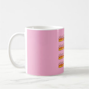 Taza De Café Pegatina de patrón de Halloween de caramelos de ma