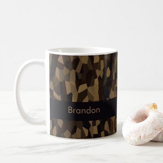 Taza De Café Pegatina de patrones de formas geométricas de colo (Con donut)