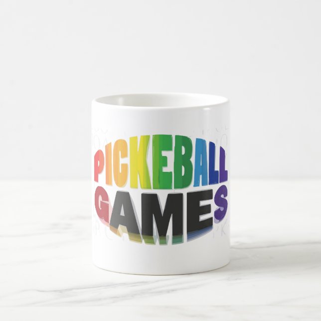 Taza De Café Pegatina de Pickleball (Centro)
