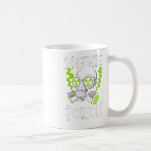Taza De Café Pegatina de Toxic Skull Drifter