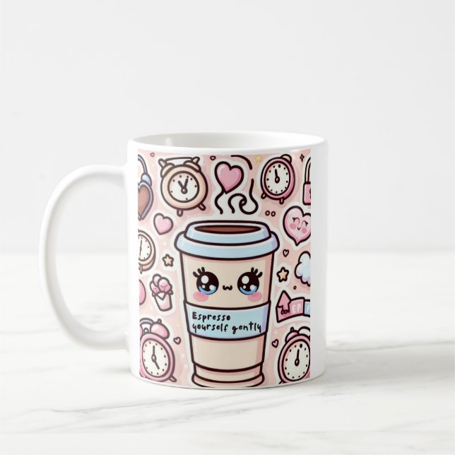 Taza De Café Pegatina de vinilo con forma personalizada (Izquierda)