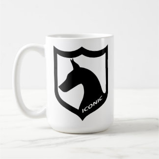 Taza De Café Pegatina del logotipo de Dobermans Icico