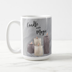 Taza De Café Pegatina del logotipo del negocio de las velas