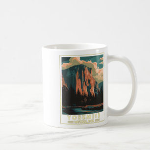 Taza De Café Pegatina del Parque Nacional Yosemite 