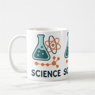 Taza De Café Pegatina del sujeto científico - Matraz, Moléculas