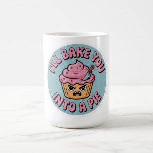 Taza De Café Pegatina divertida de repostería - Te hornearé en 