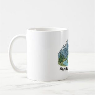 Taza De Café Pegatina Explora la Naturaleza & Montañas