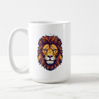 Taza De Café pegatina león