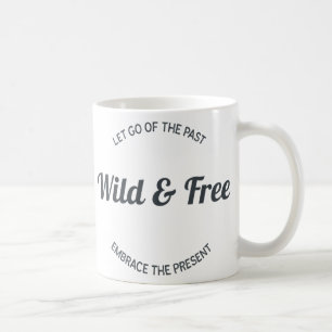 Taza De Café Pegatina Salvaje Y Libre