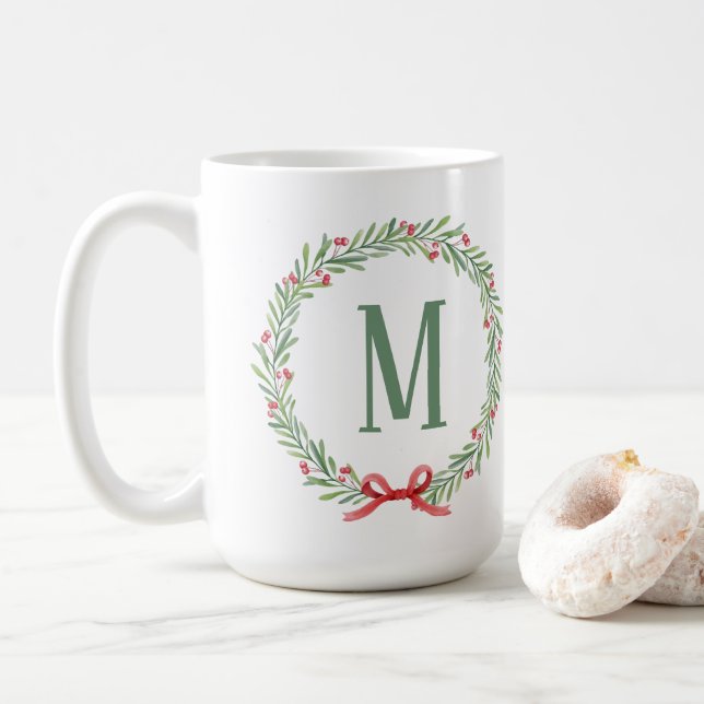 Taza De Café Pegatinas de carta de vacaciones y regalo de perso (Con donut)