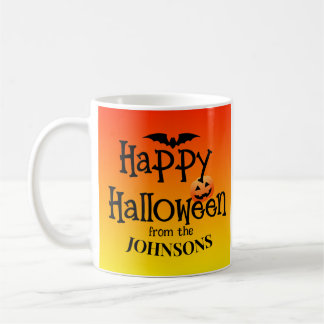 Taza De Café Pegatinas de Halloween personalizados: Añadir nomb