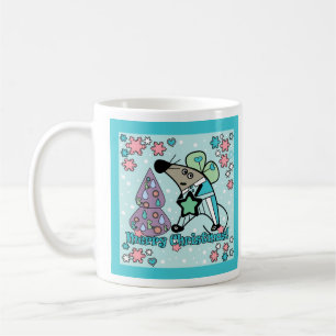 Taza De Café Pegatinas de Navidad, año nuevo