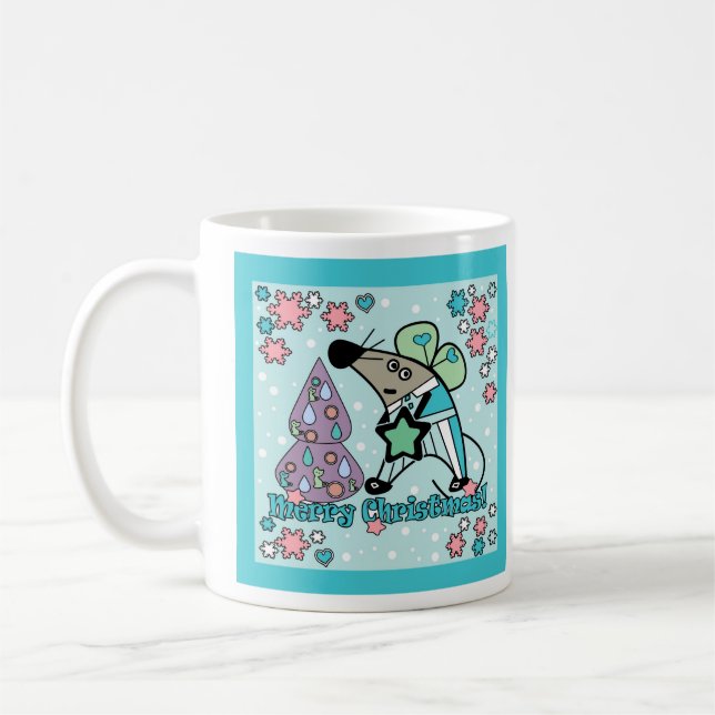 Taza De Café Pegatinas de Navidad, año nuevo (Izquierda)