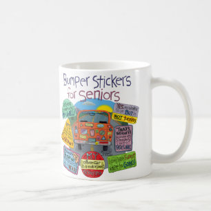 Taza De Café Pegatinas de parachoques para adultos mayores