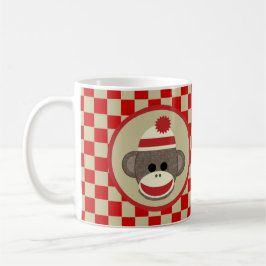 Taza De Café Pegue al muchacho del mono con rojo y los