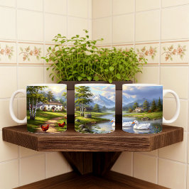 Taza De Café Pekin Ducks Diseño de Mug de Pintura Digital