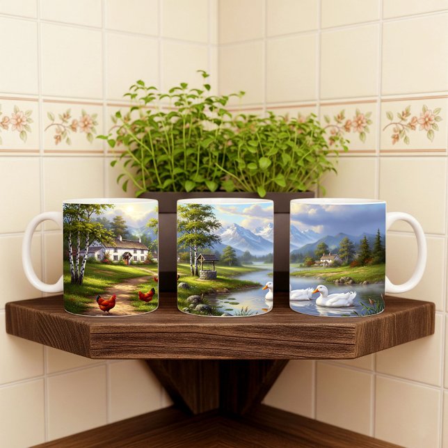 Taza De Café Pekin Ducks Diseño de Mug de Pintura Digital (Subido por el creador)