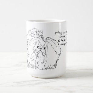 Taza De Café Pekinés Si los Perros Pudieran Hablar