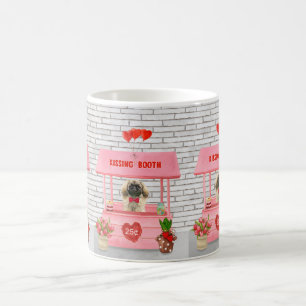 Taza De Café pekingese Día de San Valentín Cabina de Besos