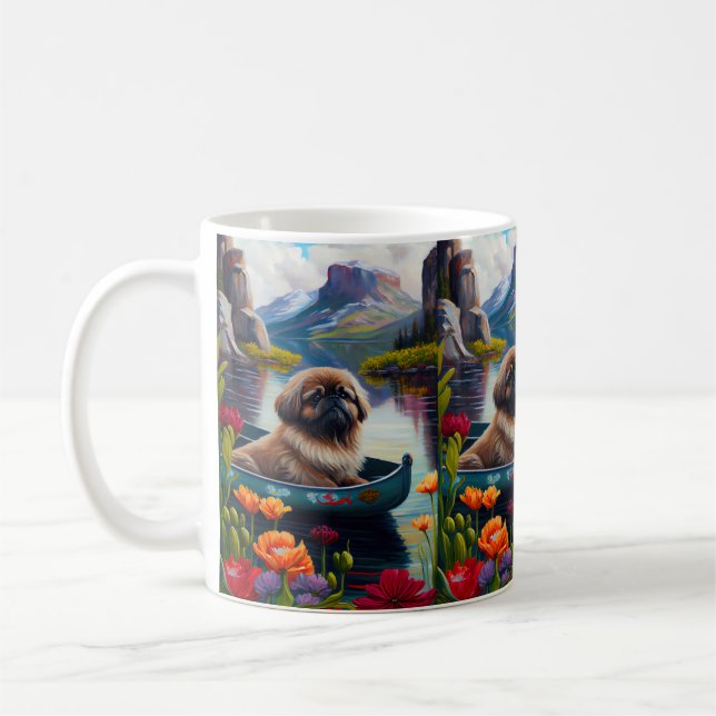 Taza De Café Pekingese en un remo: Una aventura escénica (Izquierda)