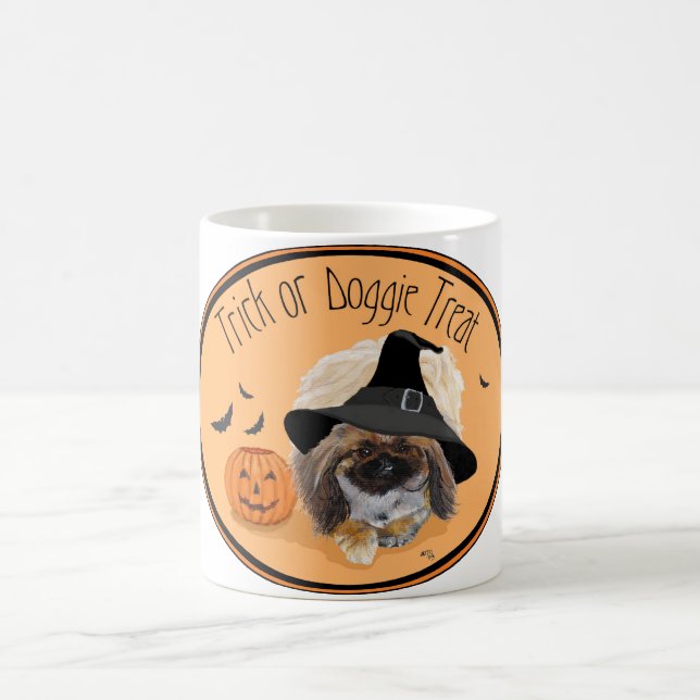 Taza De Café Pekingese Halloween (Centro)