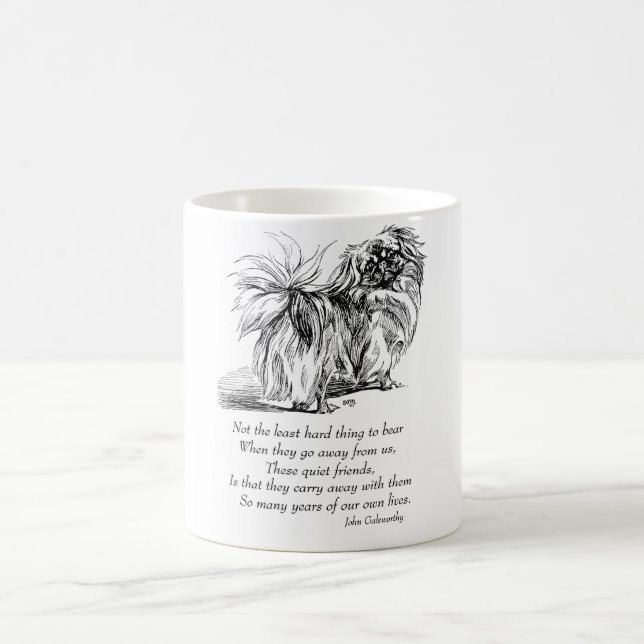 Taza De Café Pekingese Puente del Arcoíris (Centro)