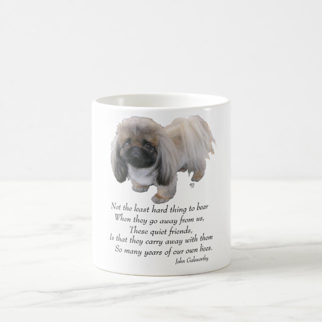Taza De Café Pekingese Puente del Arcoíris (Centro)