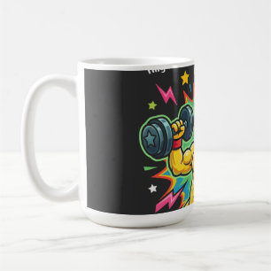 Taza De Café ¡Pela Fuerte! – Motivación para el Gimnasio de Plá