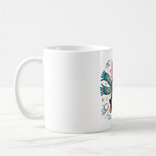 Taza De Café Pelea de bolas de nieve de pingüinos Arte de invie