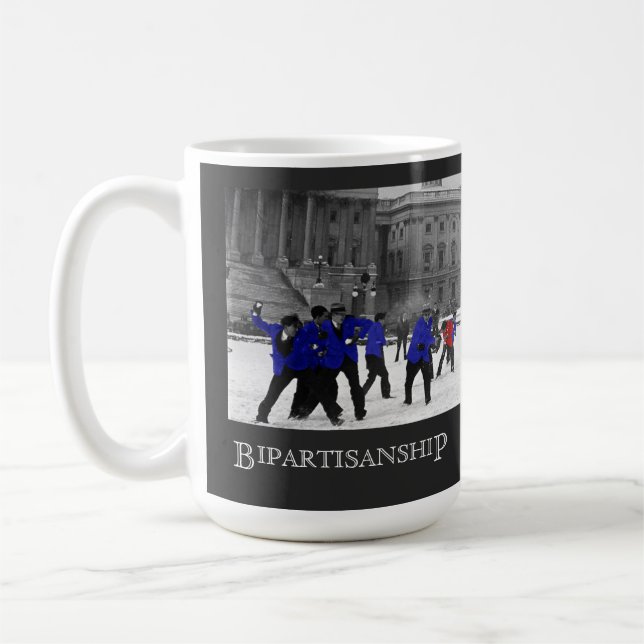 Taza De Café Pelea de Snowball bipartidista (Izquierda)