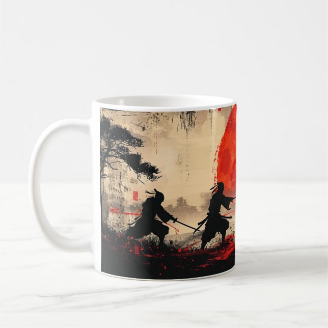 Taza De Café Pelea en Ninja - Diseño 1 (Izquierda)