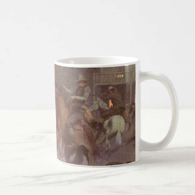 Taza De Café Pelea en Roundup Saloon por Bill Gollings (Derecha)