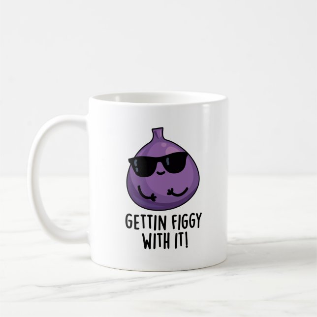 Taza De Café Peleando Con La Fruit Funny Fig Pun (Izquierda)