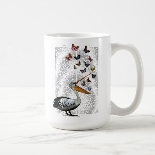 Taza De Café Pelican & Butterflies (Derecha)