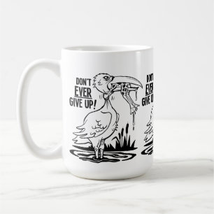 Taza De Café Pelícano y Rana Nunca se Rinden