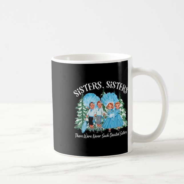 Taza De Café Película de Navidades blancos de las hermanas Paja (Derecha)