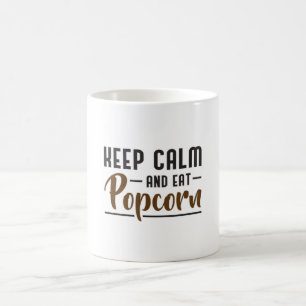 Taza De Café Película de Popcorn Day Cine Mantener la calma en 