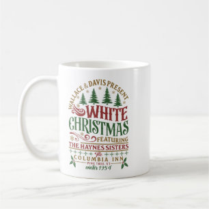 Taza De Café Película Navideña Blanca y Acogedora – Feliz Navid