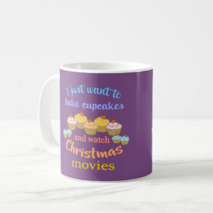 Taza De Café Películas de Navidad y Cupcakes