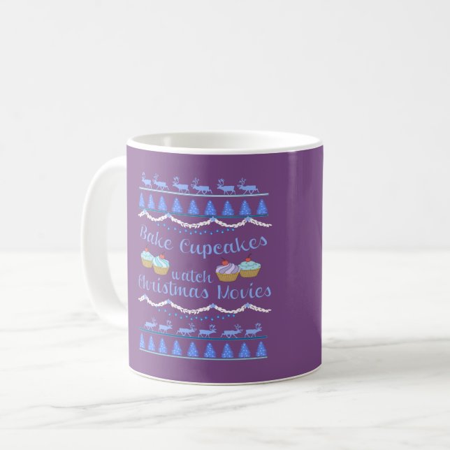 Taza De Café Películas de Navidad y Cupcakes (Anverso izquierdo)